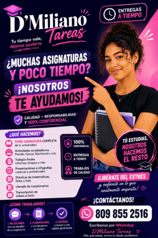 Tomamos asignatura, trabajo final, trabajo de pasantía y de grado y más.