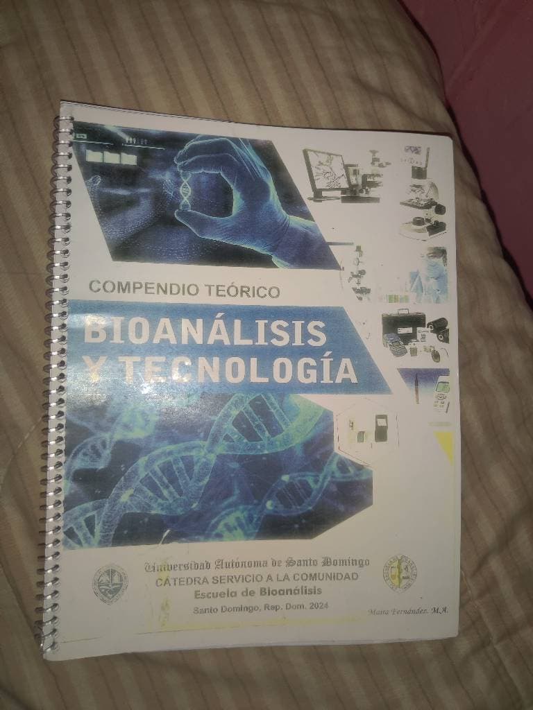 Manual teórico de Bioanalisis y Tecnología
