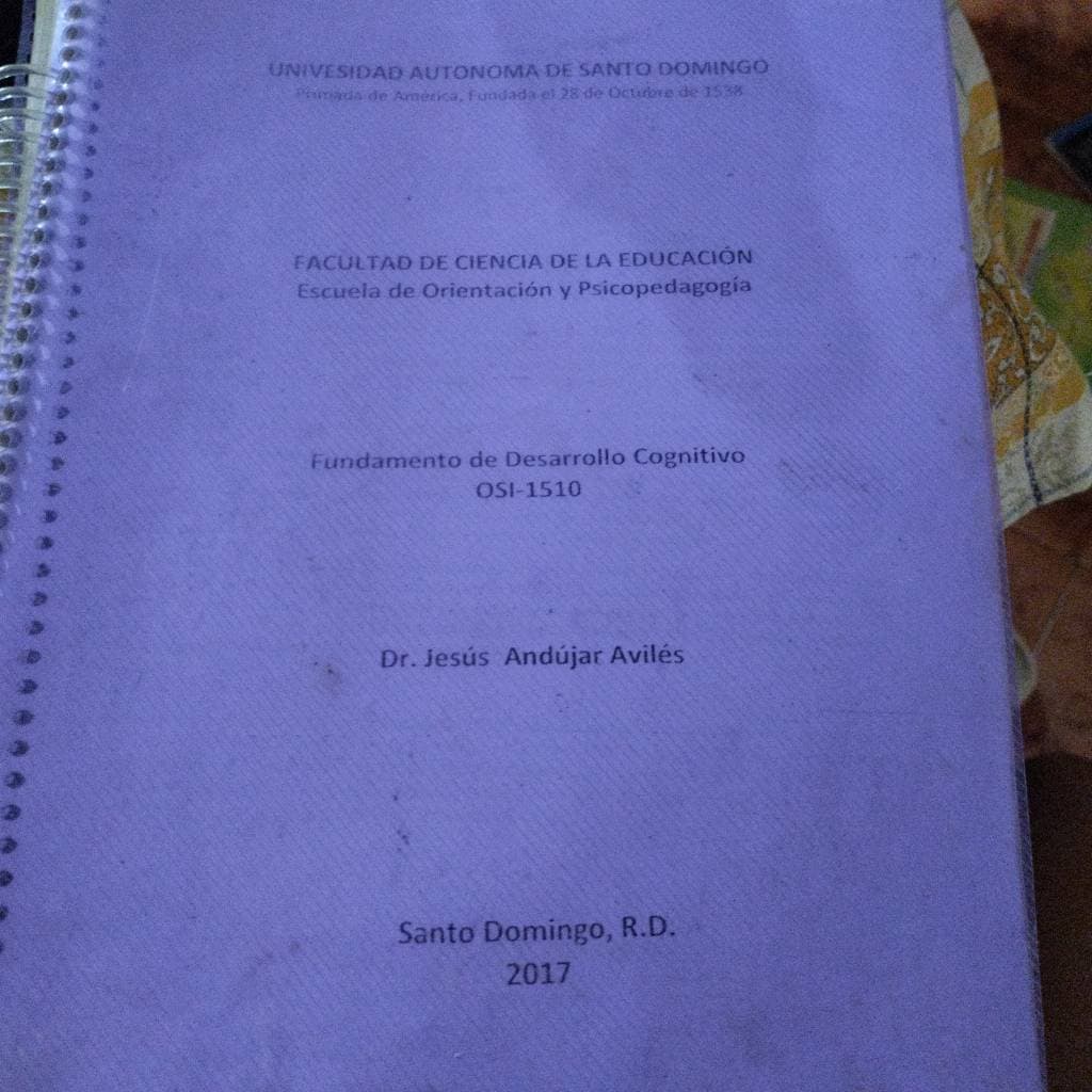 Fundamento de desarrollo cognitivo