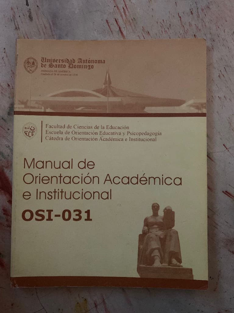 Manual de orientación académica e institucional