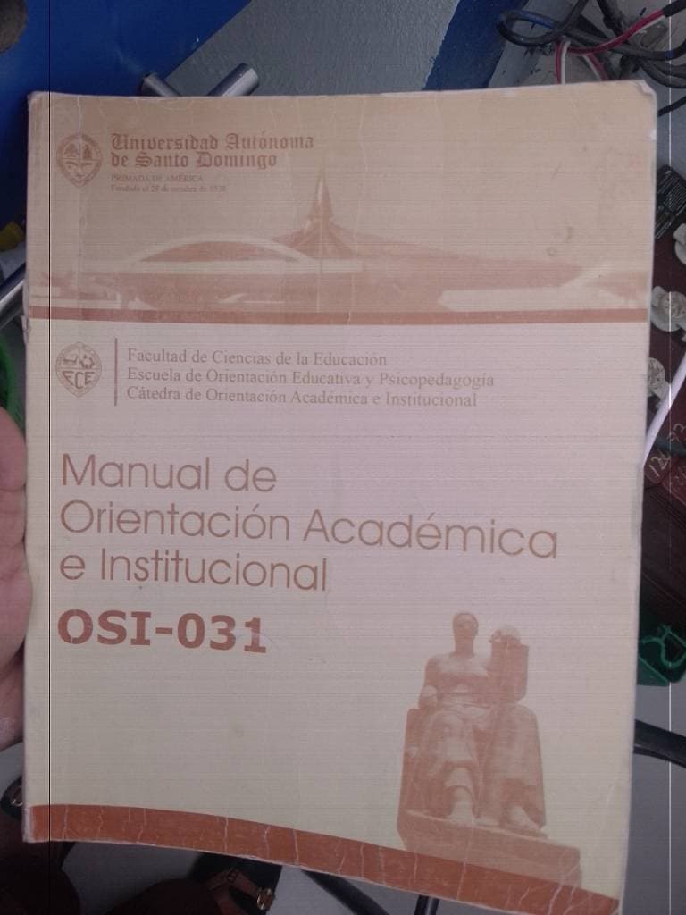 Manual de orientación académica e institucional