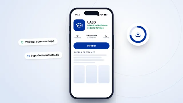 Instalar la app de la UASD lleva un minuto. Equivocarte de app, también